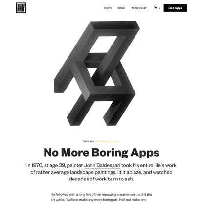 No More Boring Apps | ANDY.WORKS