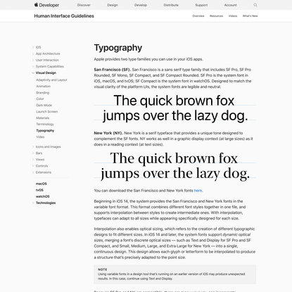Typography - Visual Design - iOS - Human Interface Guidelines - Apple Developer