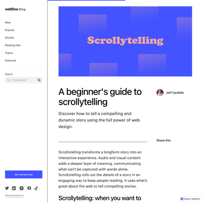 A beginner’s guide to scrollytelling | Webflow Blog