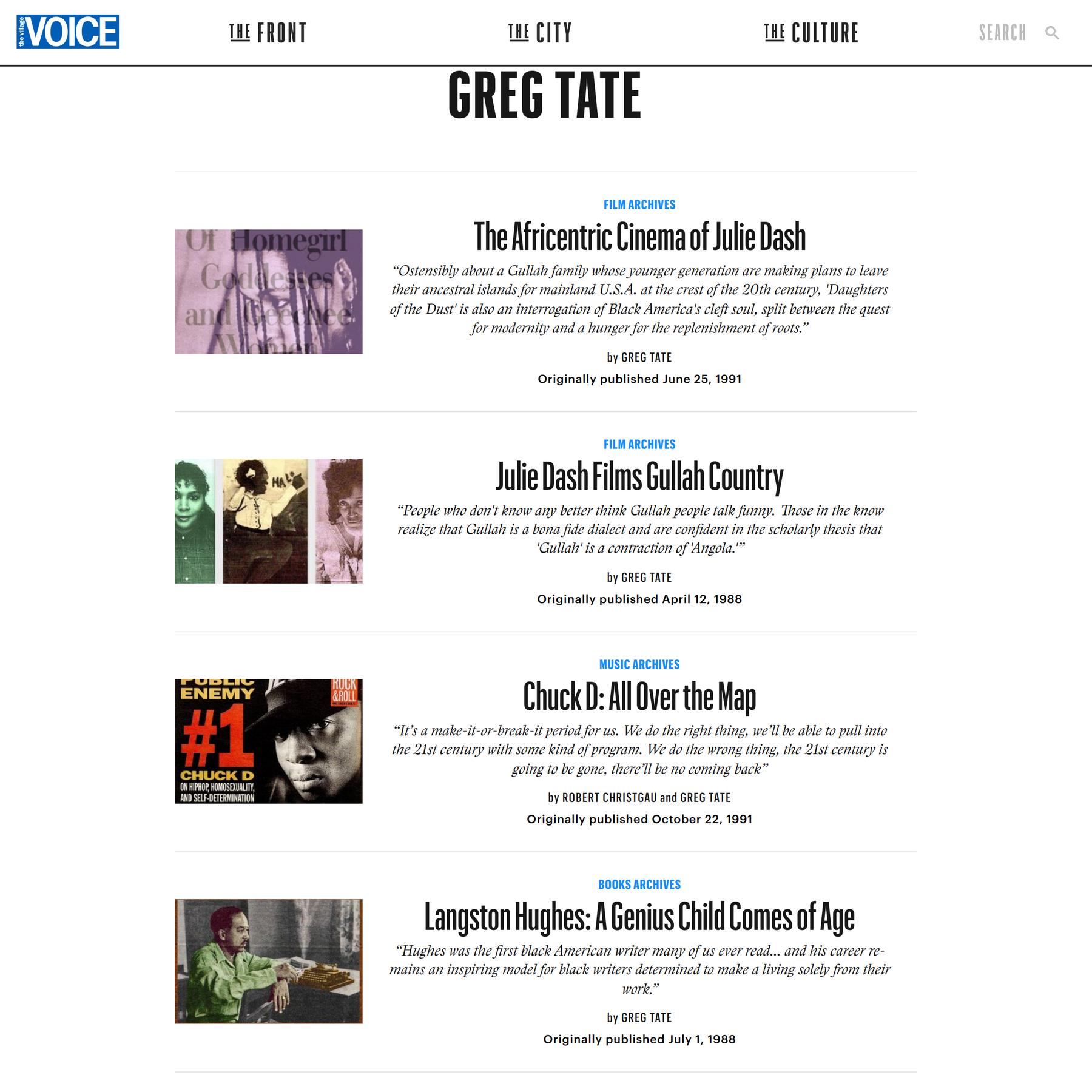 Greg Tate, Author at The Village Voice