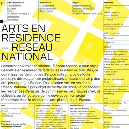 Arts en résidence — Réseau National