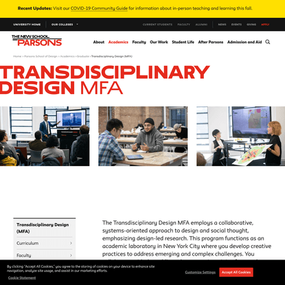 Transdisciplinary Design MFA