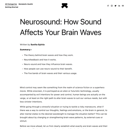 Neurosound: How Sound Affects Your Brain Waves — Ultrahuman