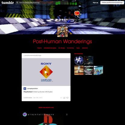 Post-Human Wanderings — pureplaystation: PlayStation 1 | Boot up Screen...