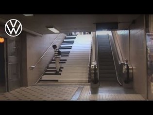 The Fun Theory 1 - Piano Staircase Initiative | Volkswagen
