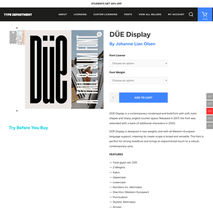 DÜE Display - Type Department