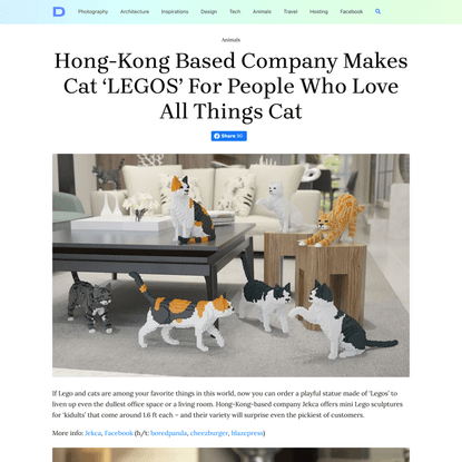 Hong-Kong Based Company Makes Cat ‘LEGOS’ For People Who Love All Things Cat