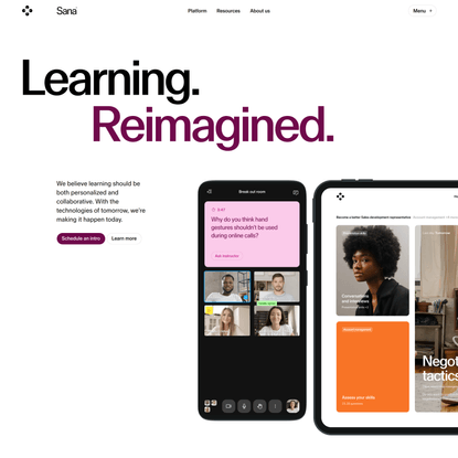 Personalized, collaborative learning | Sana Labs