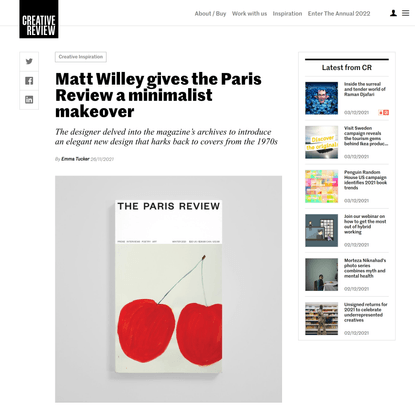 Matt Willey gives The Paris Review a minimalist makeover