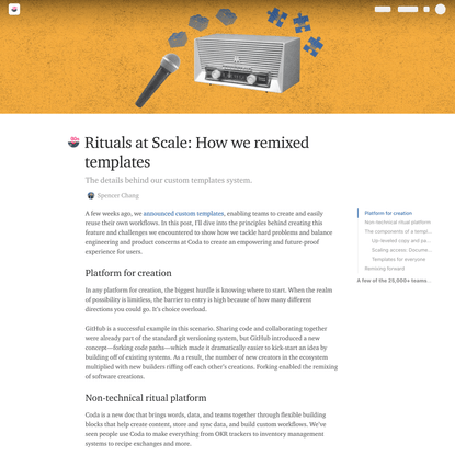 Rituals at Scale: How we remixed templates