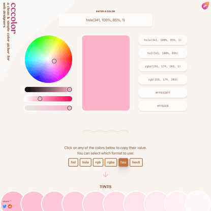 cccolor → clean &amp; simple color picker for web designers
