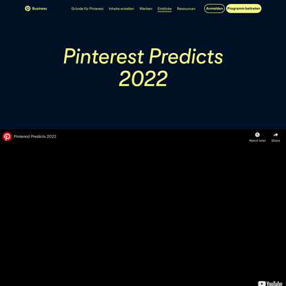 Pinterest Predicts 2022 | Pinterest Business