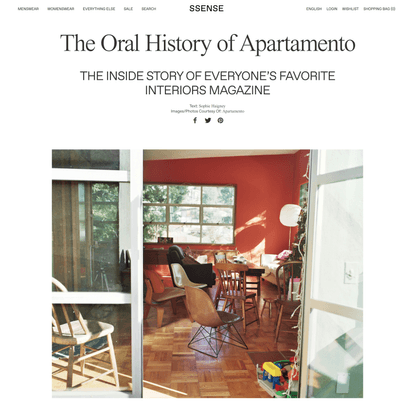 The Oral History of Apartamento