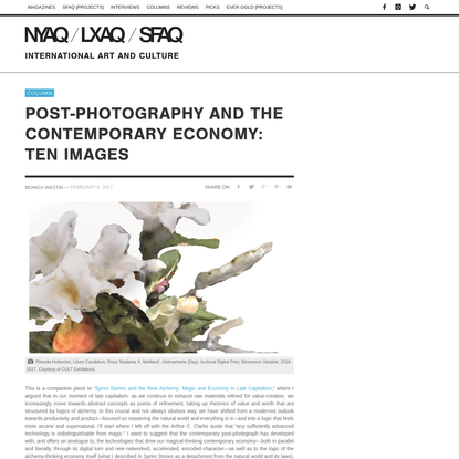 Post-photography and the Contemporary Economy: Ten Images
