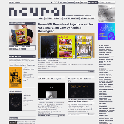 Neural | Critical digital culture and media arts · Since 1993
