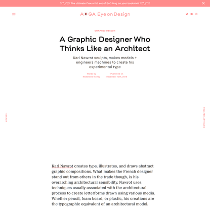 A Graphic Designer Who Thinks Like an Architect