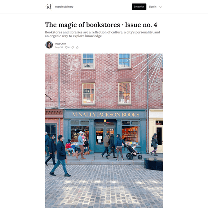 The magic of bookstores · Issue no. 4