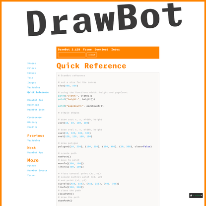 Quick Reference — DrawBot 3.128