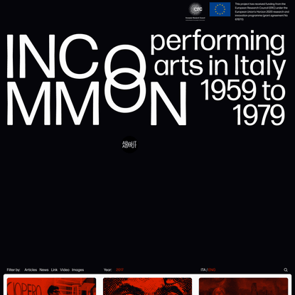 Incommon | Performing arts in Italy 1959 to 1979