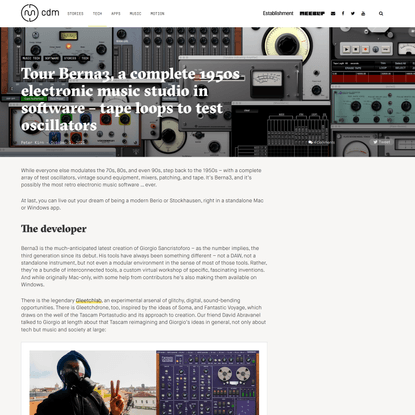 Tour Berna3, a complete 1950s electronic music studio in software - tape loops to test oscillators - CDM Create Digital Music