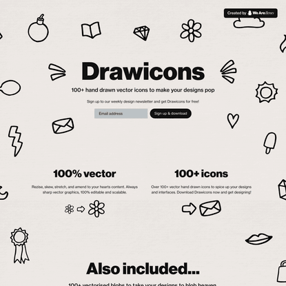 Drawicons | 200+ free hand drawn vector icons