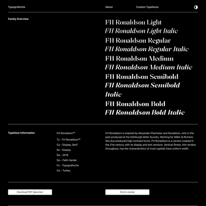 FH Ronaldson Display - Typografische