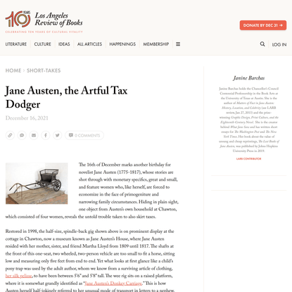 Jane Austen, the Artful Tax Dodger