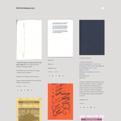 BDP Self-Publishing Archive