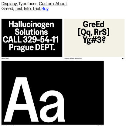 Greed - Displaay Type Foundry