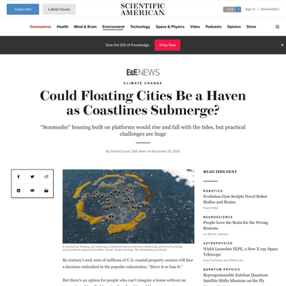 Could Floating Cities Be a Haven as Coastlines Submerge?