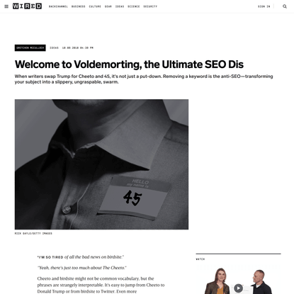 Welcome to Voldemorting, the Ultimate SEO Dis