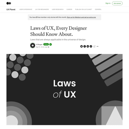 Laws of UX, Every Designer Should Know About.