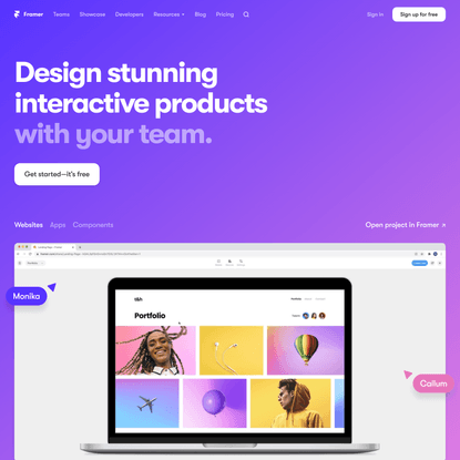 Framer: A Free Interactive Design Tool for Teams