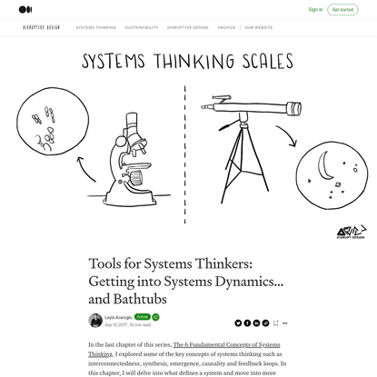Tools for Systems Thinkers: Getting into Systems Dynamics... and Bathtubs