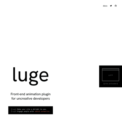 luge - Front-end animation plugin for uncreative developers