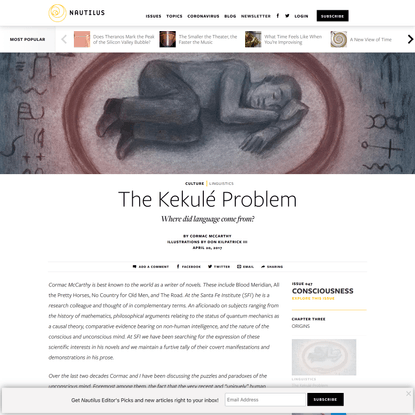 The Kekulé Problem - Issue 47: Consciousness - Nautilus
