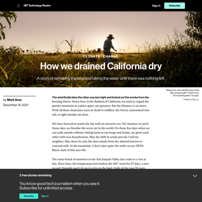 How we drained California dry