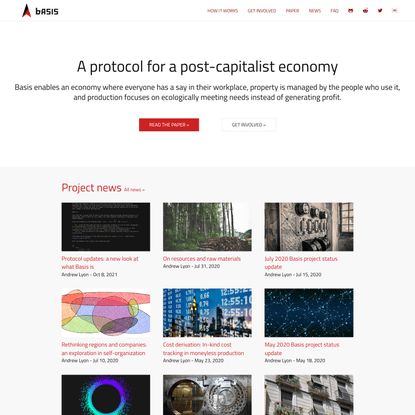 Basis: A protocol for a post-capitalist economy