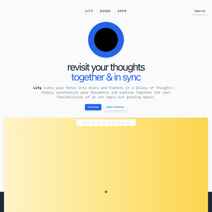 Lity.CC — Revisit your Thoughts, Together and in Sync