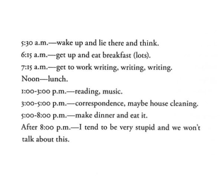 Ursula K. Le Guin’s daily routine 