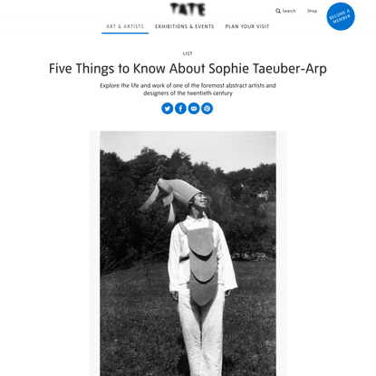 Five Things to Know About Sophie Taeuber-Arp – List | Tate