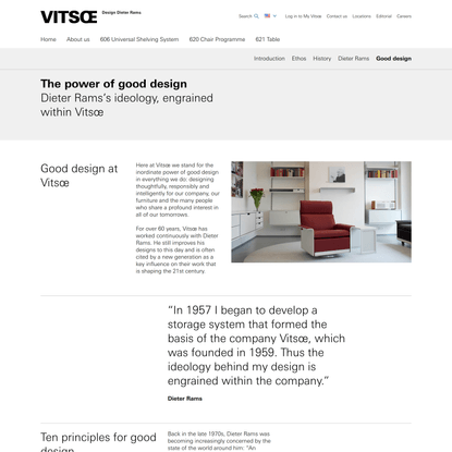 Good design | About us | Vitsœ