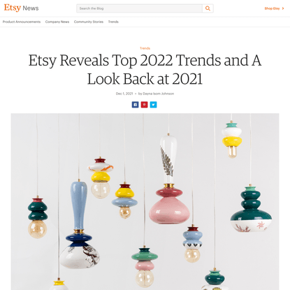 Etsy Reveals Top 2022 Trends and A Look Back at 2021