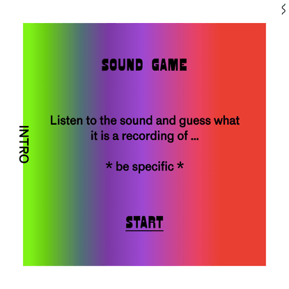 Sound Game