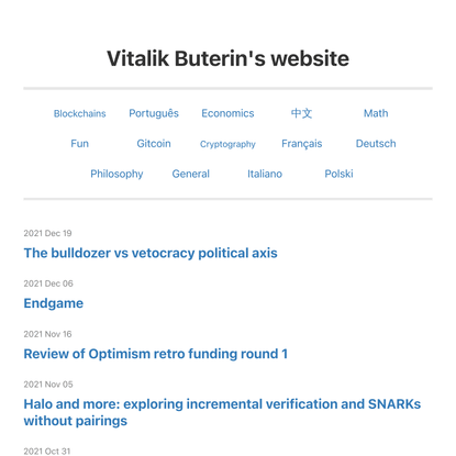 Vitalik Buterin’s website