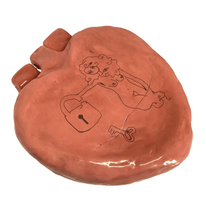 heart locket surface as container