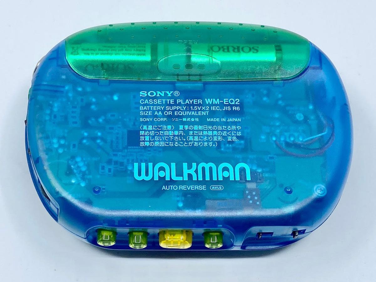 SONY WALKMAN BEANS WM-EQ2 スケルトン ジャンク品 SONY WALKMAN ビーンズWM-EQ2 スケルトンブルー【ジャンク品