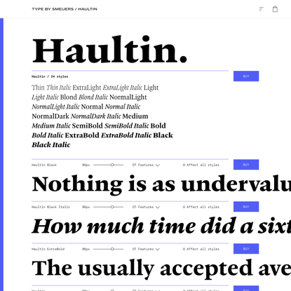 TYPE BY: Haultin