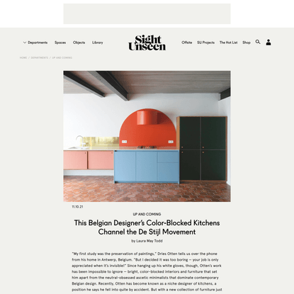 This Belgian Designer’s Color-Blocked Kitchens Channel the De Stijl Movement - Sight Unseen