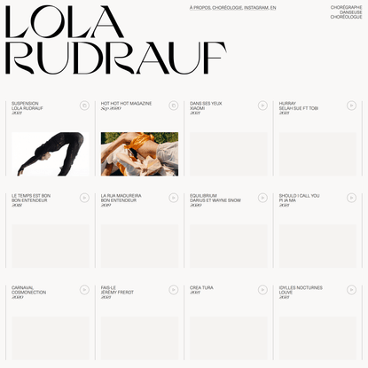 Lola Rudrauf – Accueil